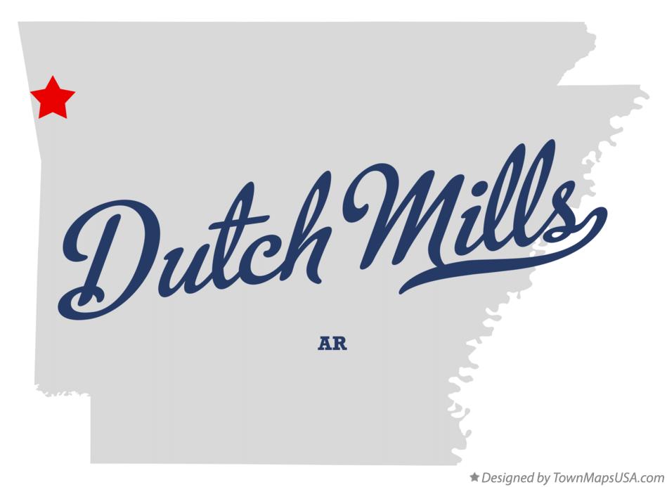 Map of Dutch Mills Arkansas AR