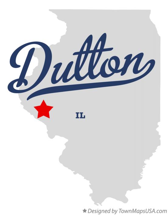 Map of Dutton Illinois IL