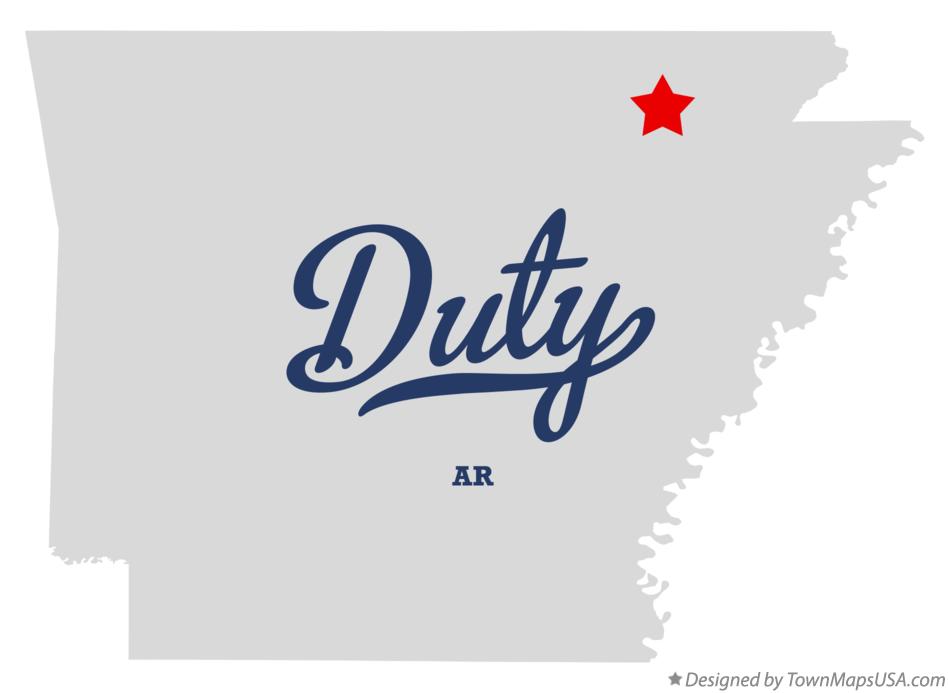 Map of Duty Arkansas AR
