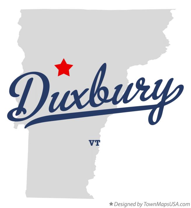 Map of Duxbury Vermont VT