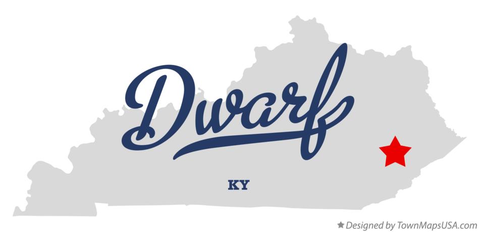 Map of Dwarf Kentucky KY