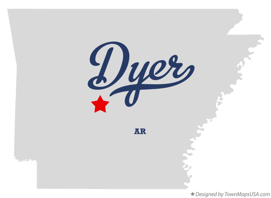 Map of Dyer Arkansas AR