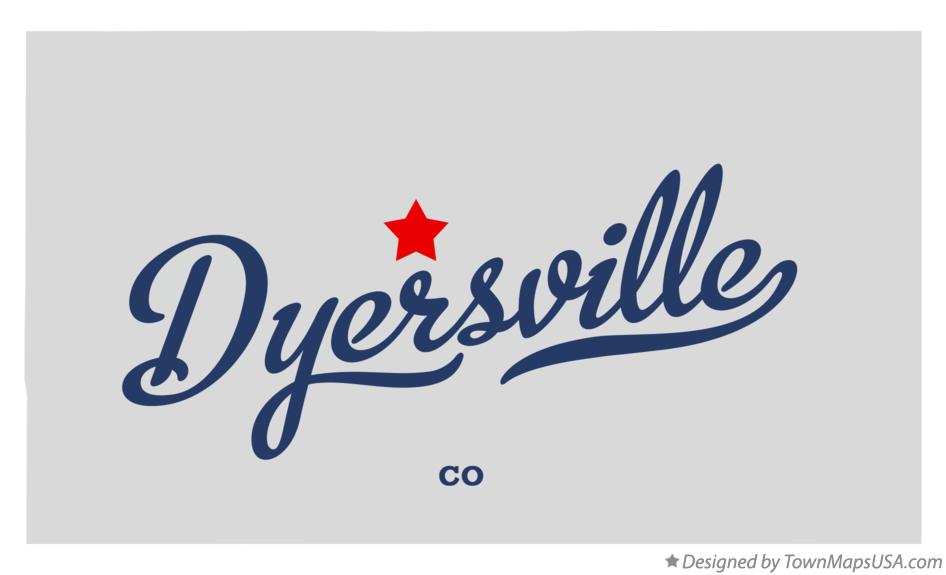 Map of Dyersville Colorado CO