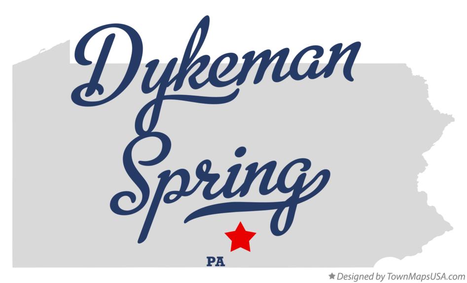 Map of Dykeman Spring Pennsylvania PA
