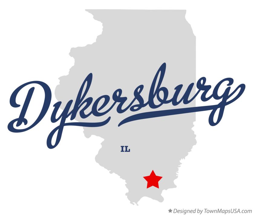 Map of Dykersburg Illinois IL