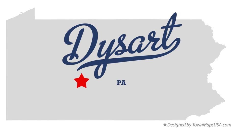 Map of Dysart Pennsylvania PA