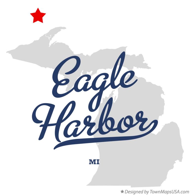 Map of Eagle Harbor Michigan MI