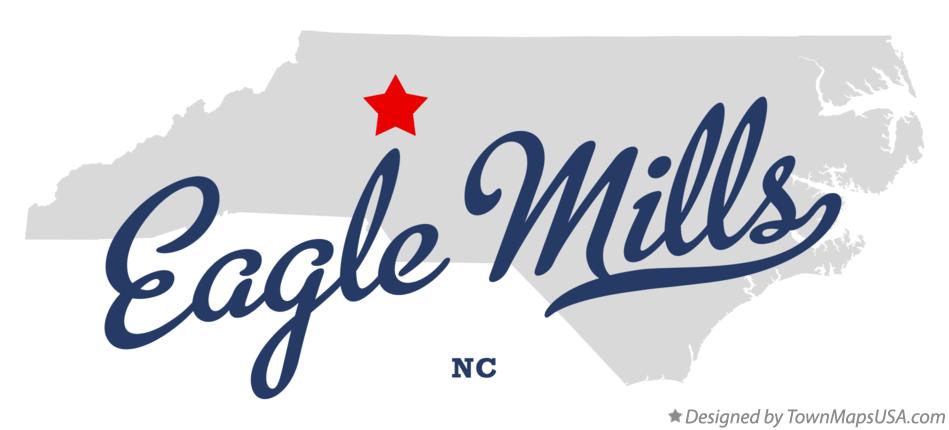 Map of Eagle Mills North Carolina NC