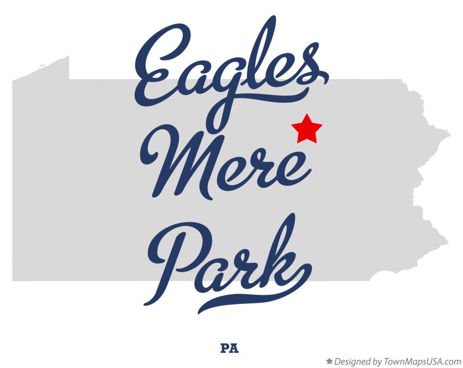 Map of Eagles Mere Park Pennsylvania PA