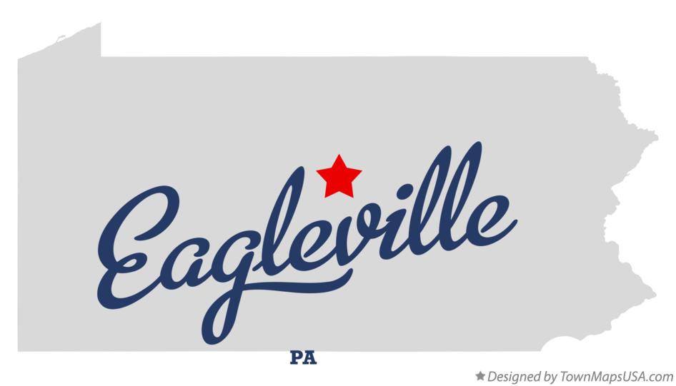 Map of Eagleville Pennsylvania PA