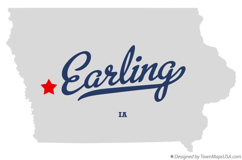 Map of Earling Iowa IA