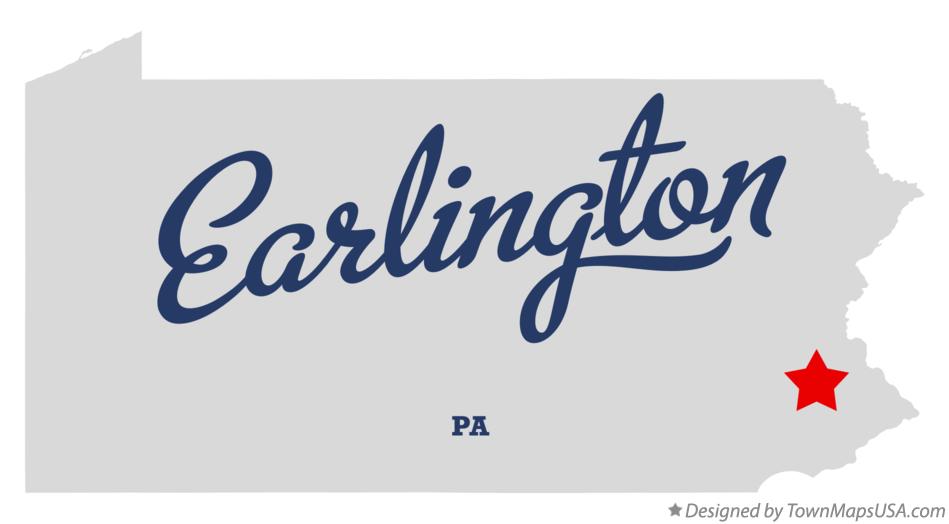 Map of Earlington Pennsylvania PA