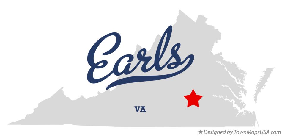 Map of Earls Virginia VA
