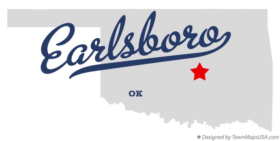 Map of Earlsboro Oklahoma OK