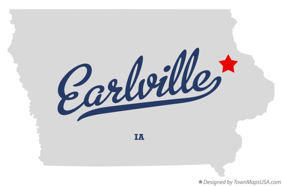 Map of Earlville Iowa IA