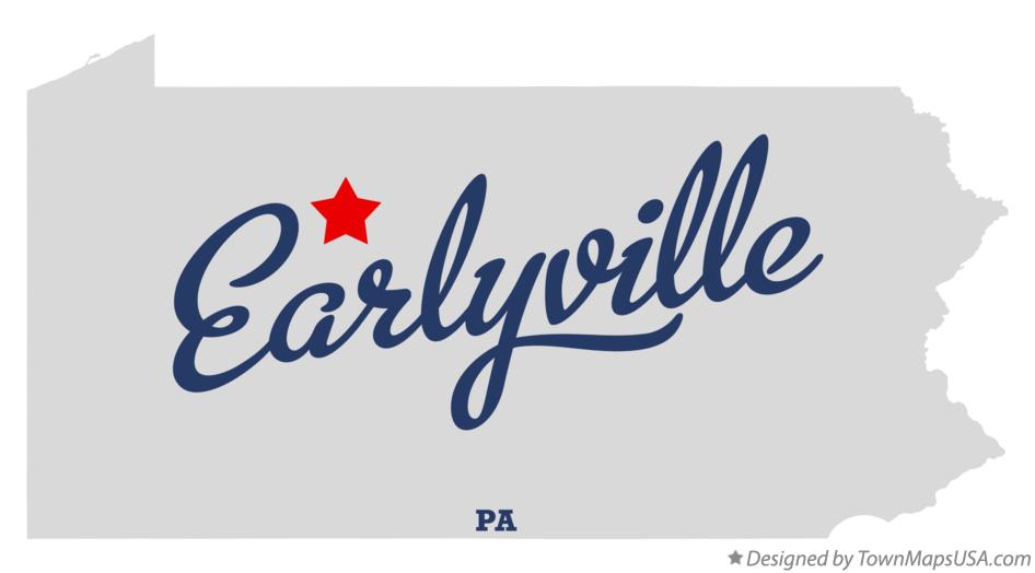 Map of Earlyville Pennsylvania PA