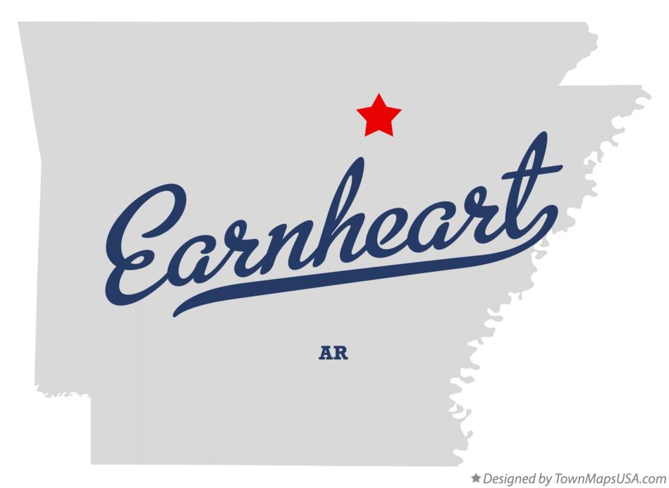 Map of Earnheart Arkansas AR