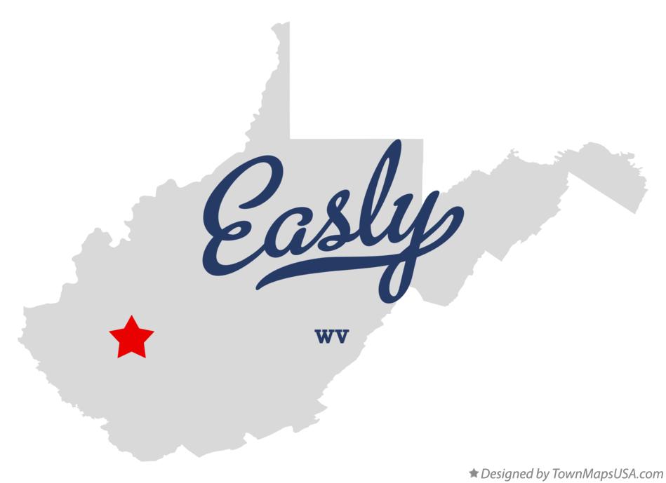 Map of Easly West Virginia WV