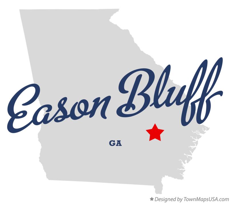 Map of Eason Bluff Georgia GA
