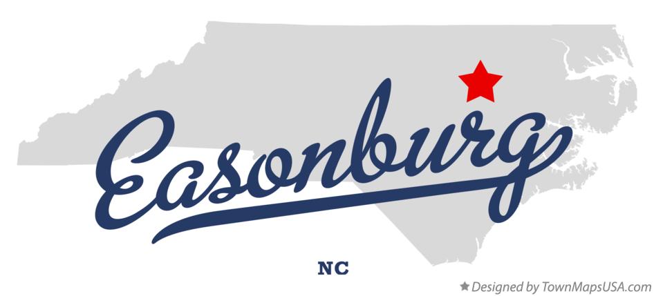 Map of Easonburg North Carolina NC