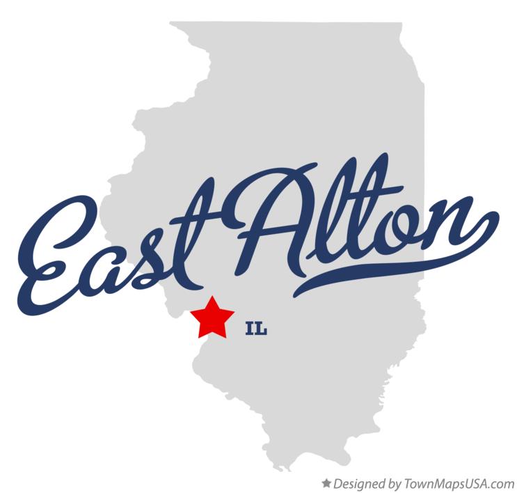 Map of East Alton Illinois IL