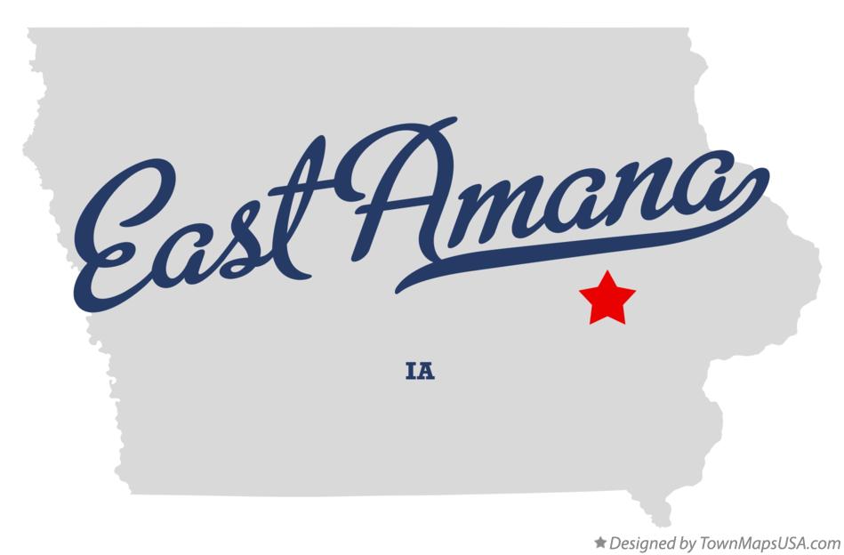 Map of East Amana Iowa IA