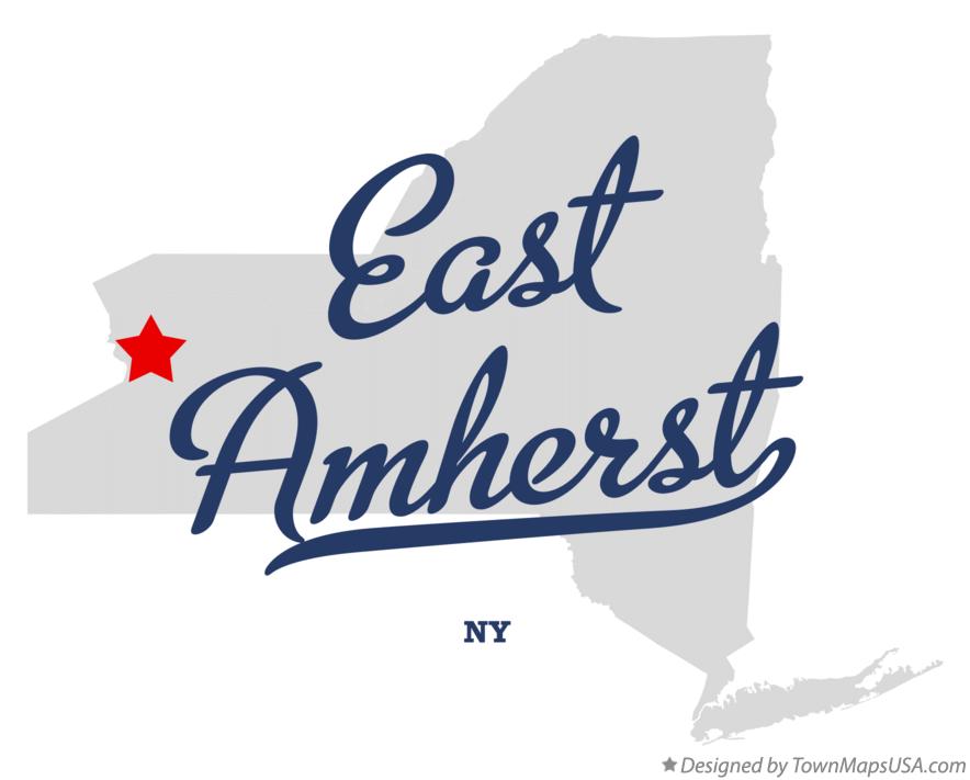 Map of East Amherst New York NY