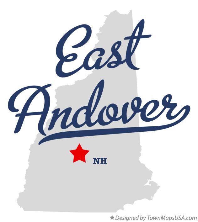 Map of East Andover New Hampshire NH