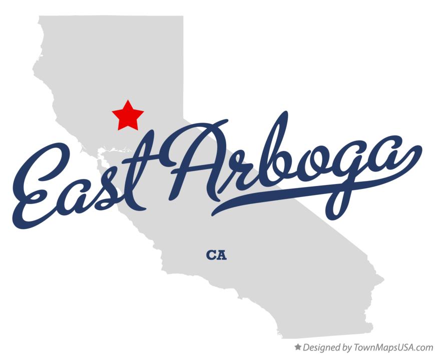 Map of East Arboga California CA