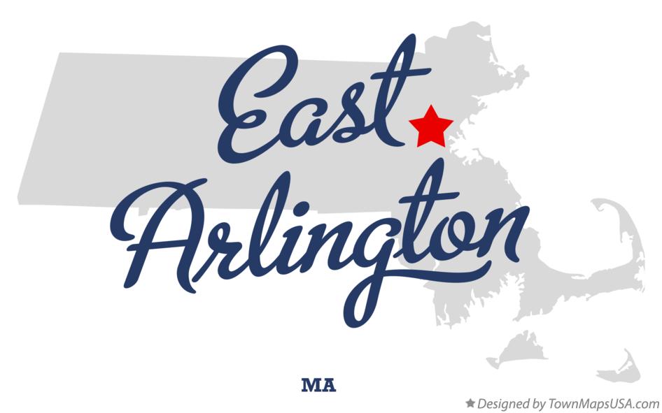 Map of East Arlington Massachusetts MA