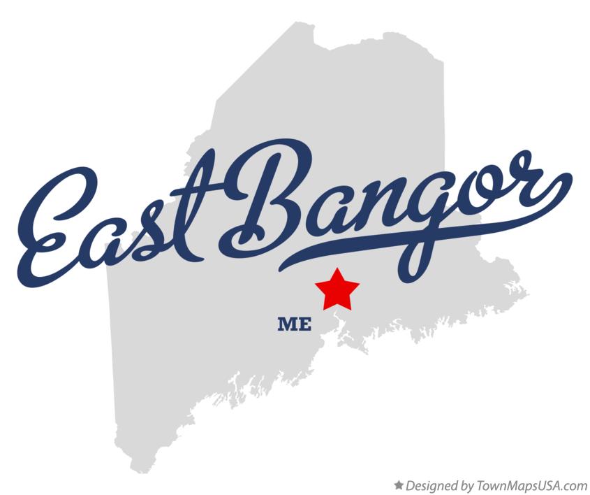 Map of East Bangor Maine ME