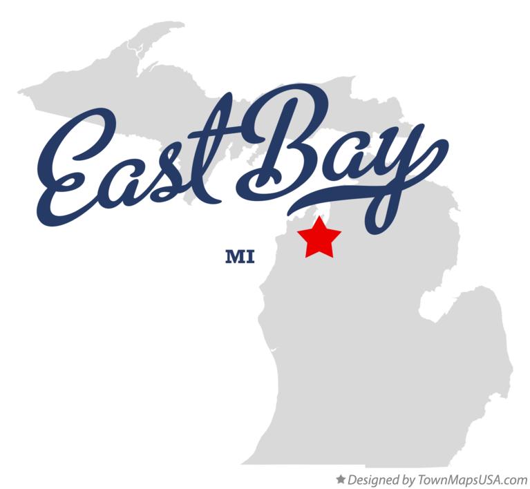 Map of East Bay Michigan MI