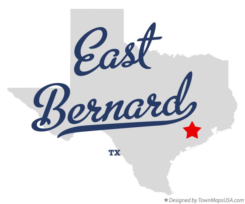 Map of East Bernard Texas TX