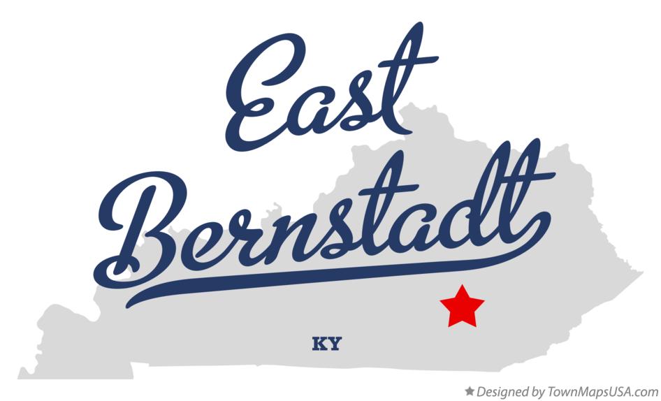 Map of East Bernstadt Kentucky KY