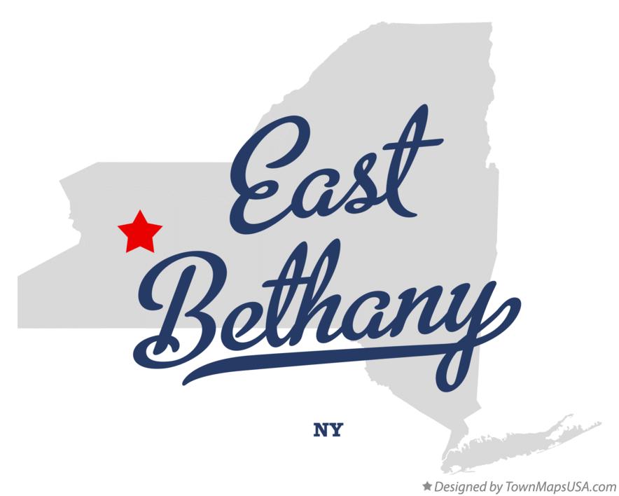 Map of East Bethany New York NY