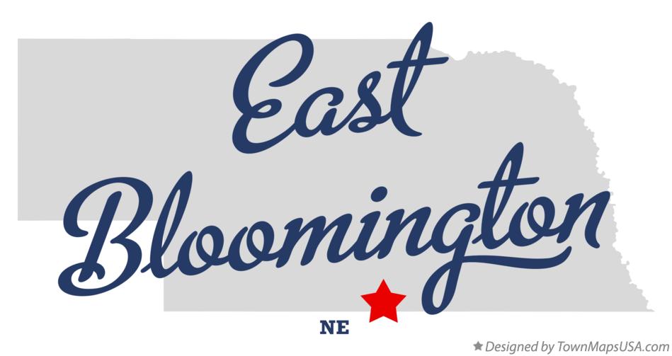 Map of East Bloomington Nebraska NE