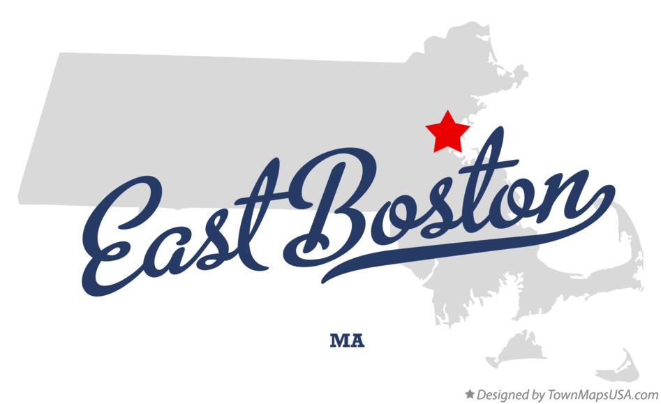 Map of East Boston Massachusetts MA