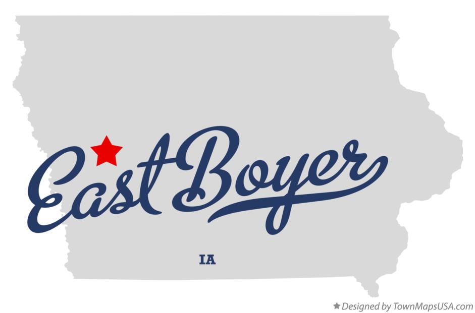 Map of East Boyer Iowa IA