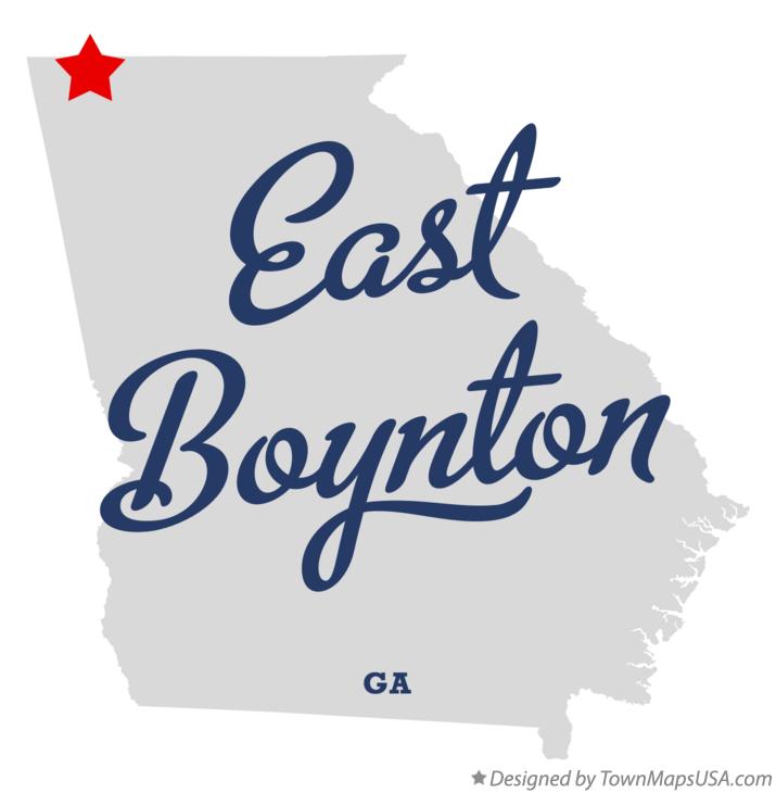 Map of East Boynton Georgia GA