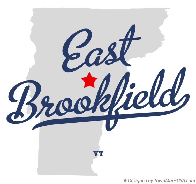 Map of East Brookfield Vermont VT