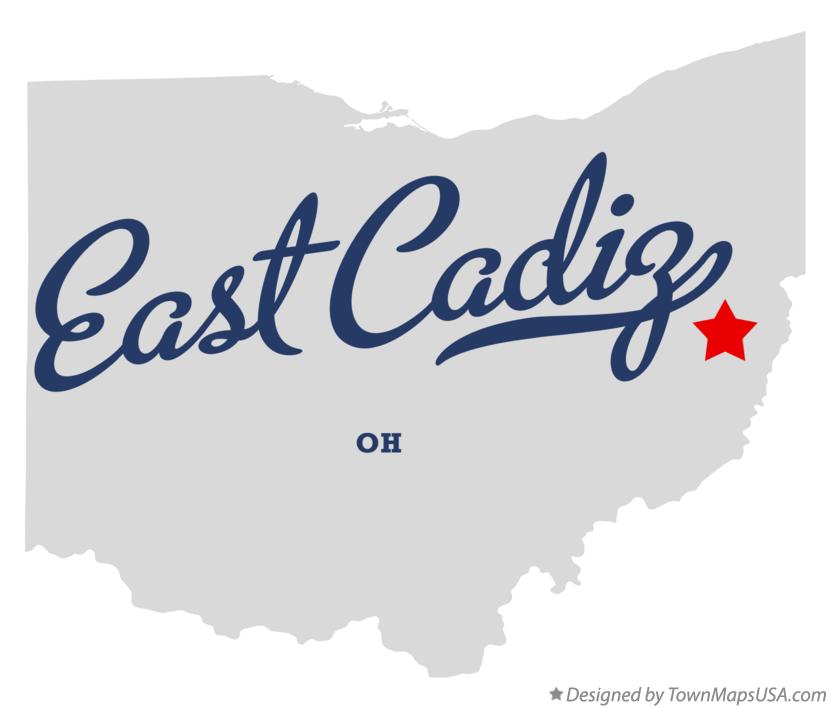 Map of East Cadiz Ohio OH