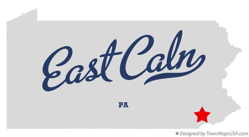 Map of East Caln Pennsylvania PA