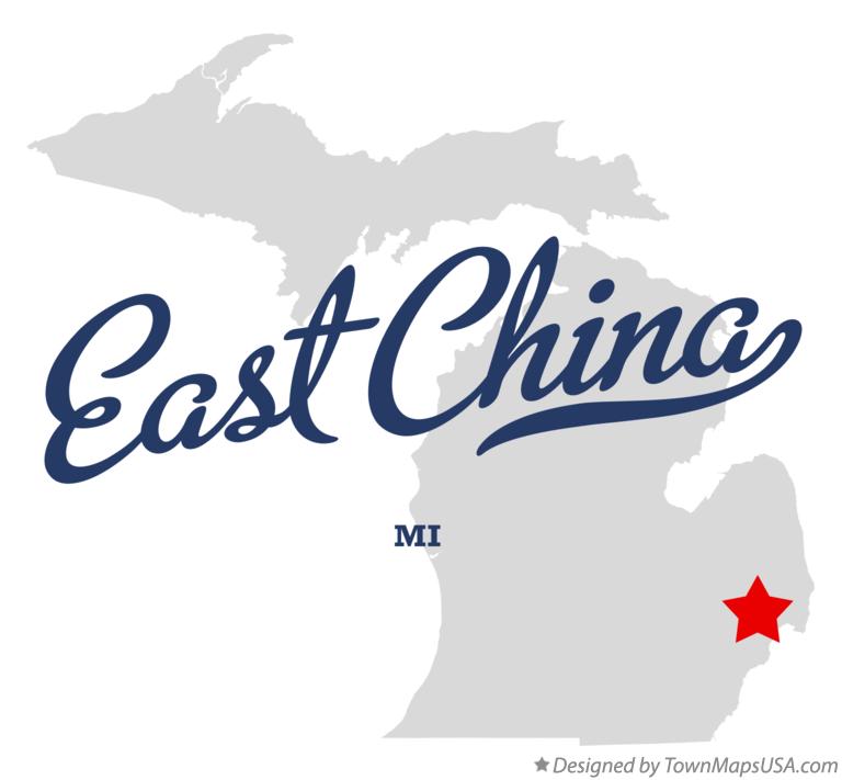 Map of East China Michigan MI