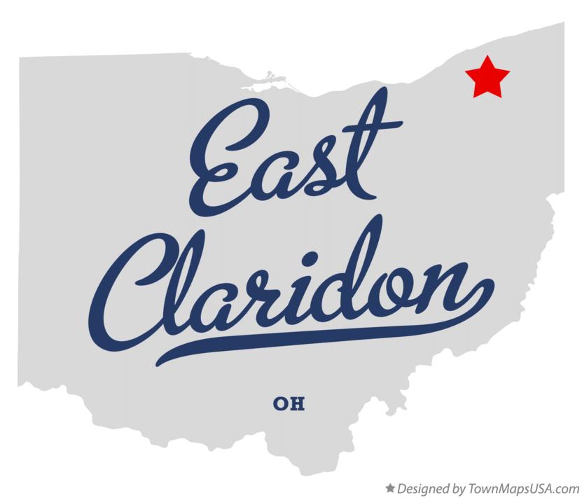 Map of East Claridon Ohio OH