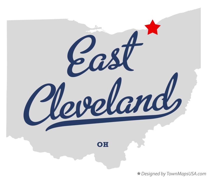 Map of East Cleveland Ohio OH