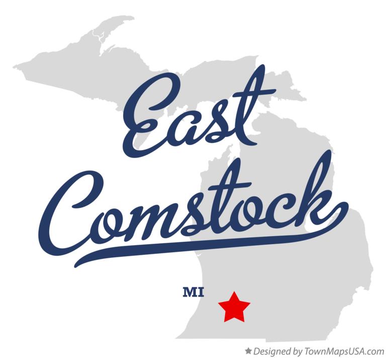 Map of East Comstock Michigan MI