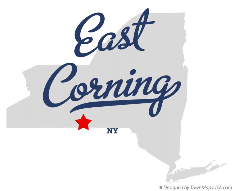 Map of East Corning New York NY