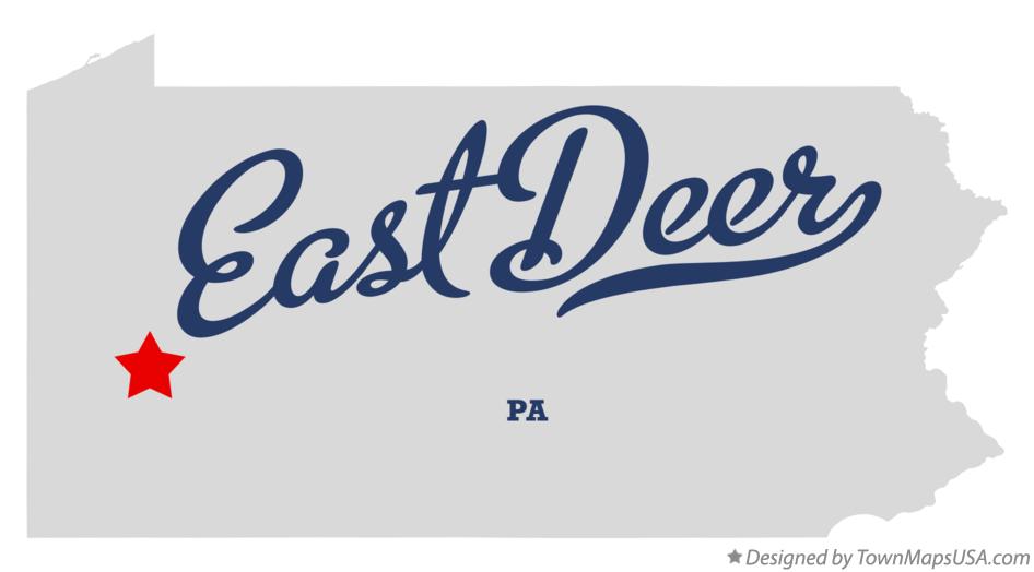 Map of East Deer Pennsylvania PA