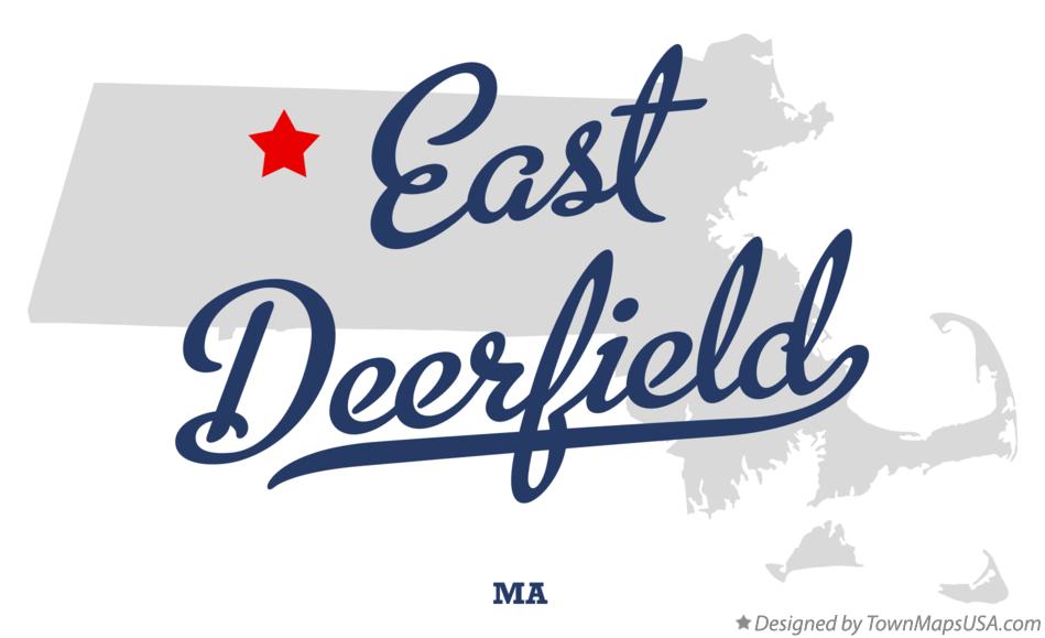 Map of East Deerfield Massachusetts MA