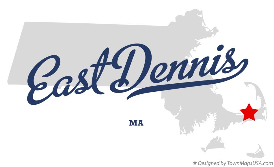 Map of East Dennis Massachusetts MA